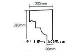 产品分解图型 - 檐口线，型号：SX311-YK-3，规格：230x310mm(3) - 铜陵三象EPS建材 tongling.sx311.cc